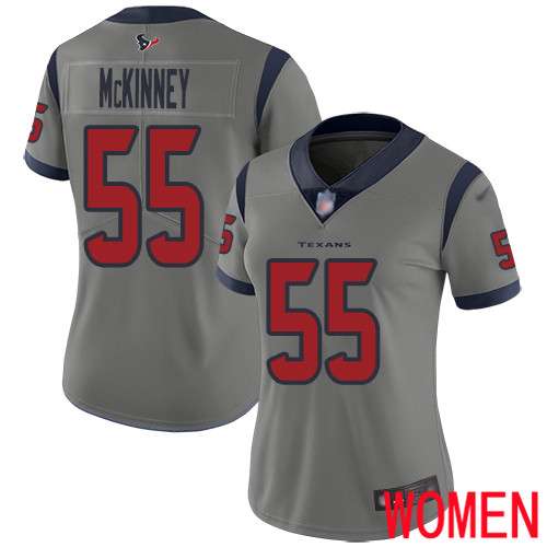 Houston Texans Limited Gray Women Benardrick McKinney Jersey NFL Football #55 Inverted Legend